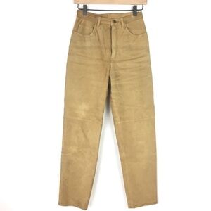 LAUREN RALPH LAUREN Vintage Suede Pants High Waist Yellowstone Style Petite 6P
